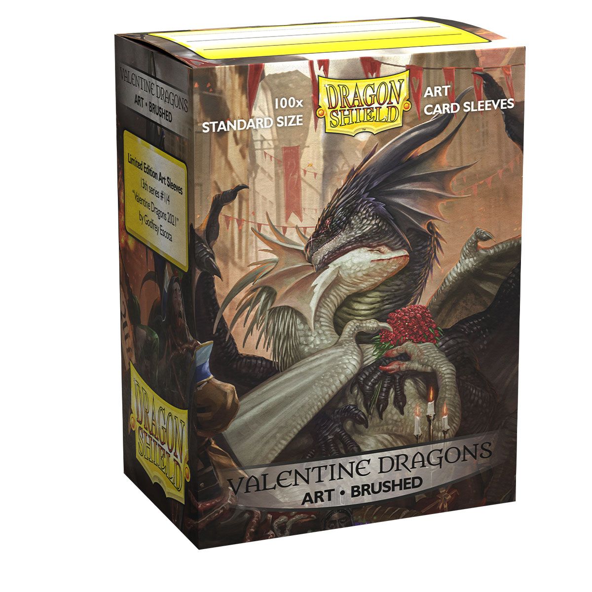 Dragon Shield: Standard 100ct Brushed Art Sleeves - Valentine Dragons (2021)