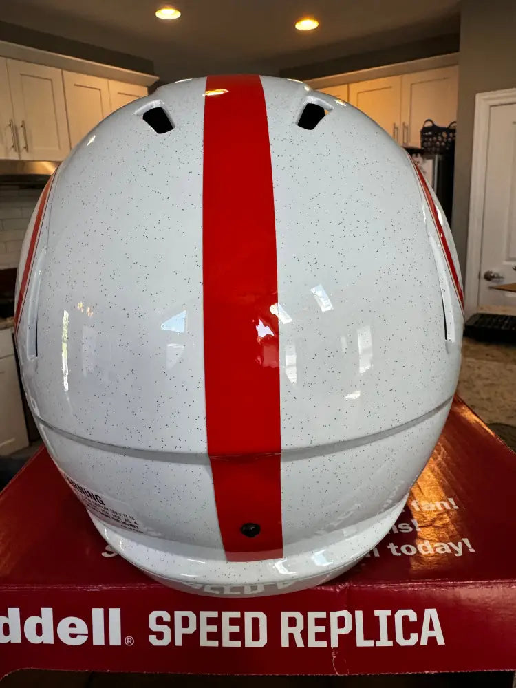 Florida Gators Full Size Speed Replica Throwback Football Helmet White w/Gray Mask- NCAA