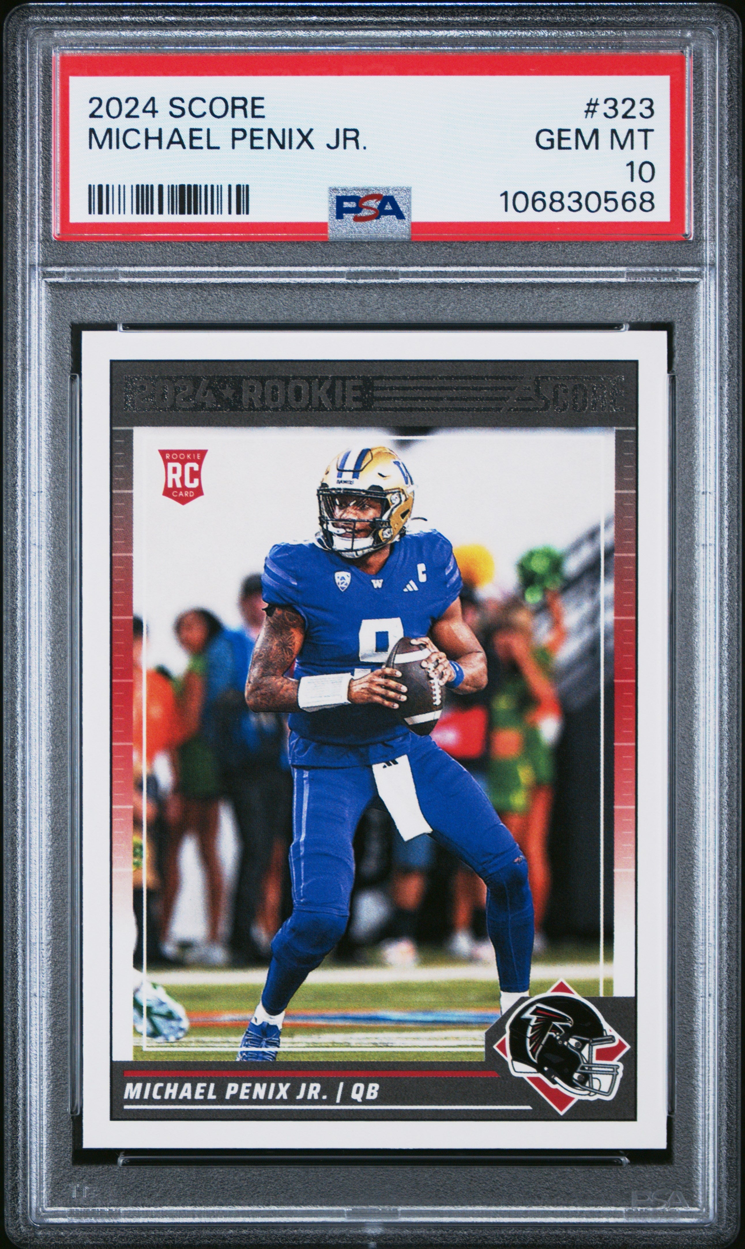 Graded 2024 Panini Score Michael Penix Jr #323 Rookie RC Football Card PSA 10 Gem Mint