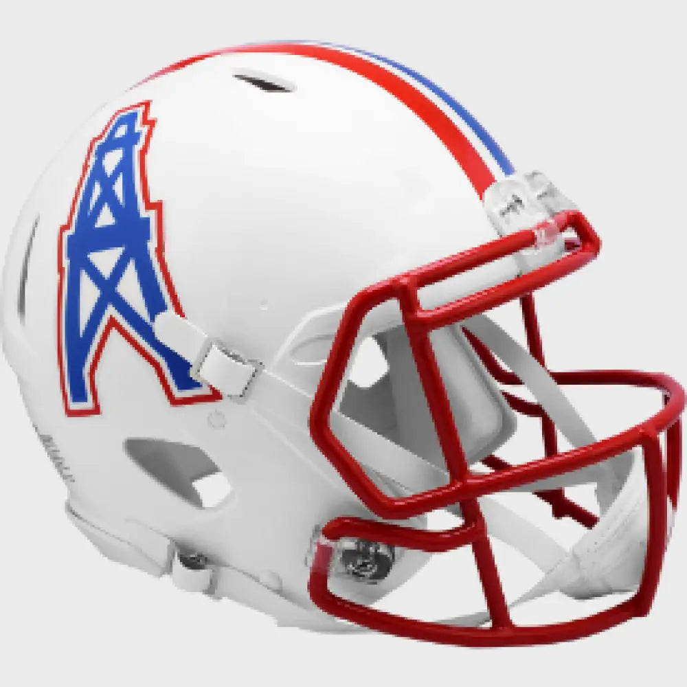 Houston Oilers Full Size Authentic 1981 to 1998 Speed Throwback Football Helmet - NFL