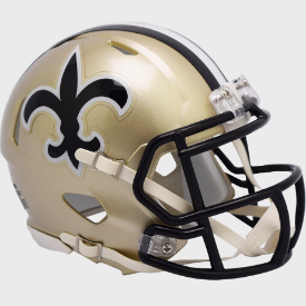 New Orleans Saints 1976 to 1999 Riddell Mini Speed Throwback Helmet - NFL