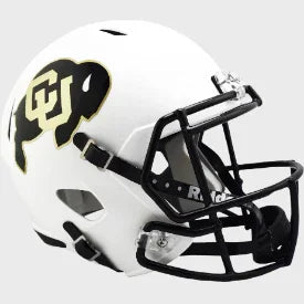 Colorado Buffaloes Full Size Speed Replica Football Helmet Matte White - NCAA