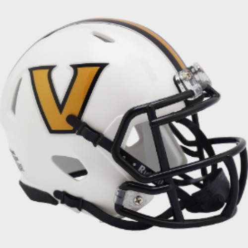 Vanderbilt Commodores White Mini Speed Football Helmet- NCAA
