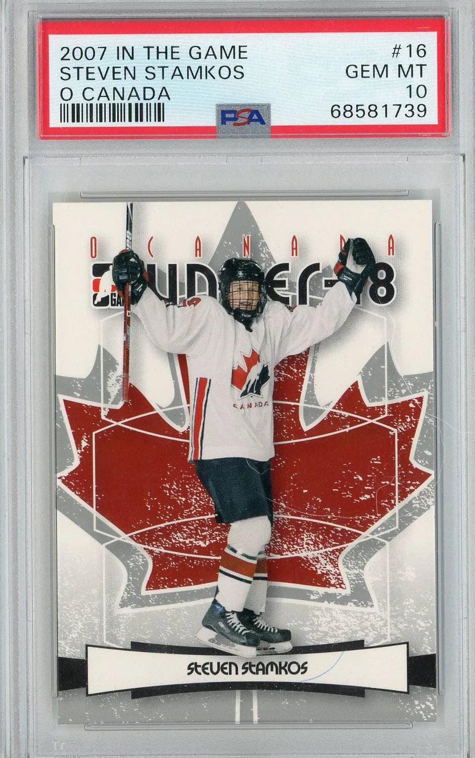 Graded 2007 In The Game Steven Stamkos #16 O Canada Rookie RC Hockey Card PSA 10 Gem Mint