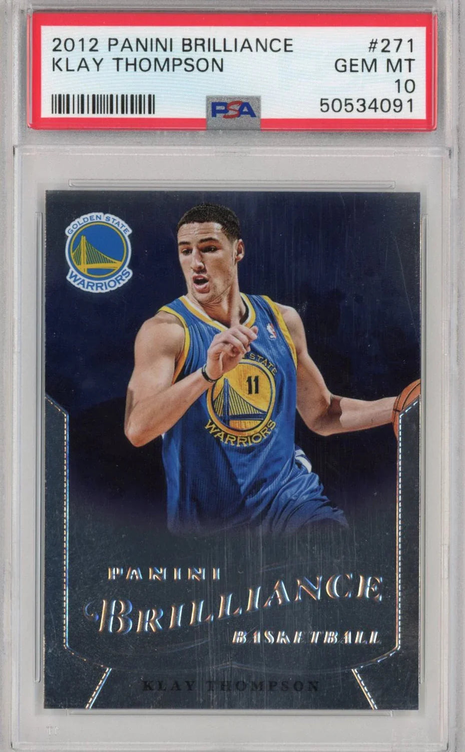 Graded 2012-13 Panini Brilliance Klay Thompson #271 Rookie RC Basketball Card PSA 10 Gem Mint