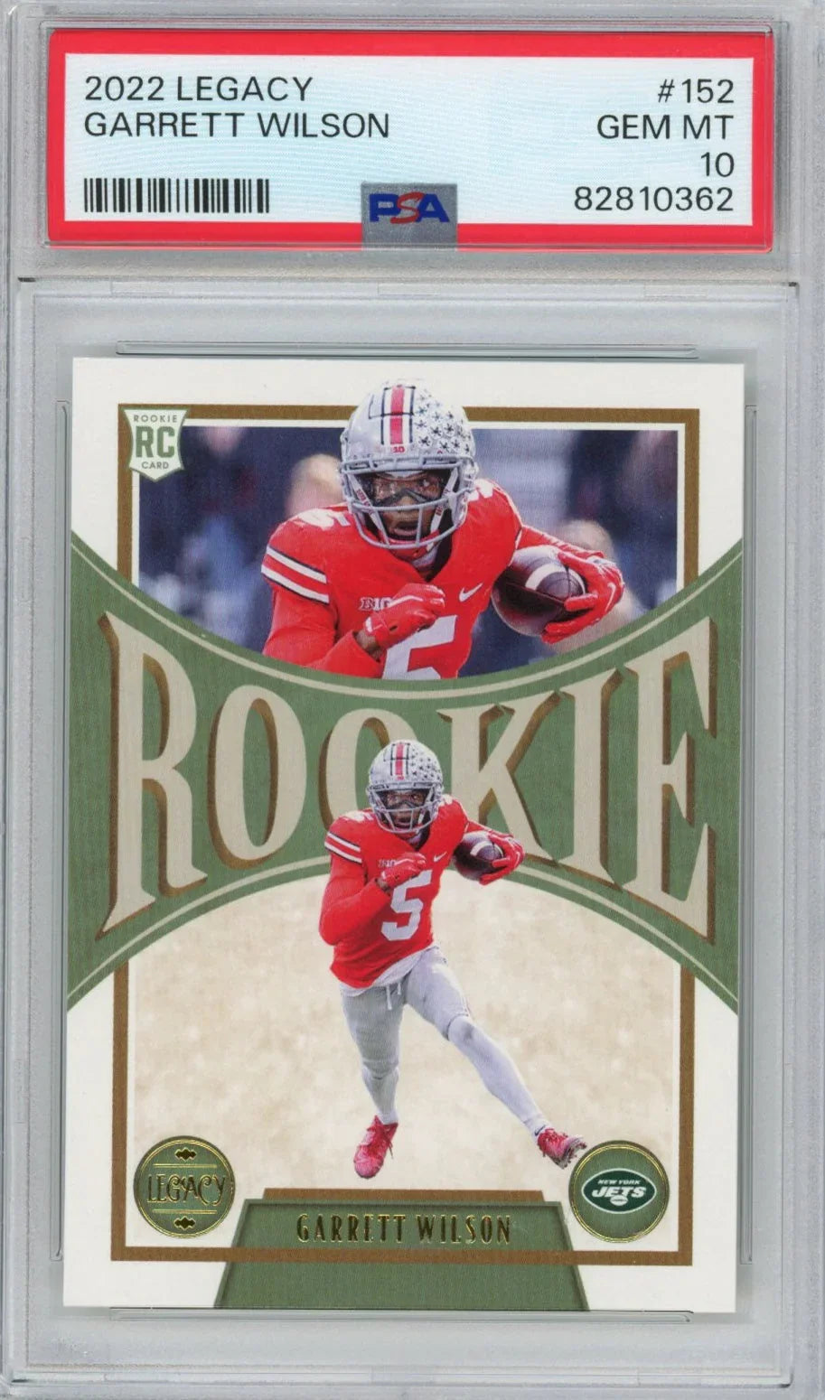 Graded 2022 Panini Legacy Garrett Wilson #152 Rookie RC Football Card PSA 10 Gem Mint