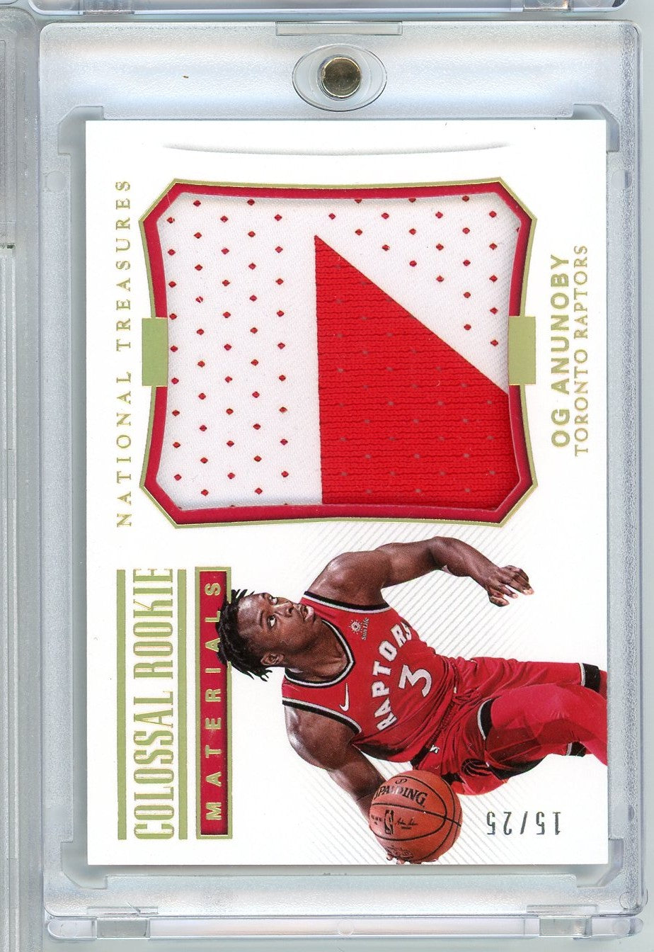 2017 Panini National Treasures Colossal Rookie Materials OG Anunoby #CRM-25 /25 Player Worn Relic Rookie RC Basketball Card