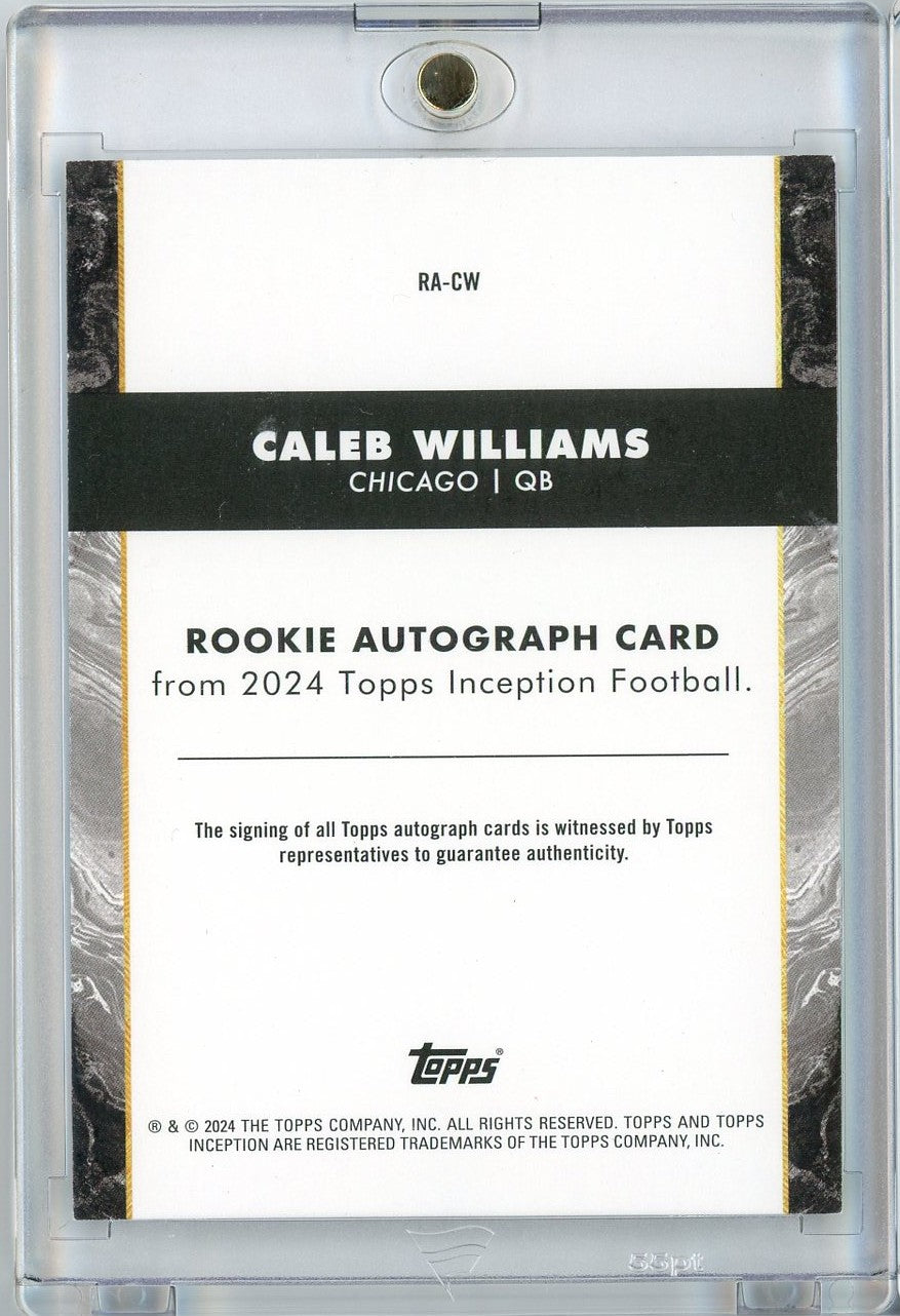 2024 Topps Inception Caleb Williams #RA-CW Auto Rookie RC Football Card
