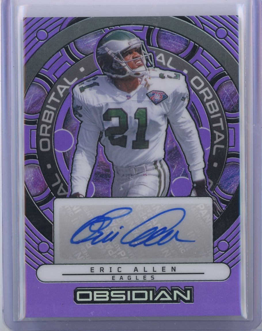 2024 Panini Obsidian Orbital Eric Allen #OSEAN Auto /49 Philadelphia Eagles Football Card