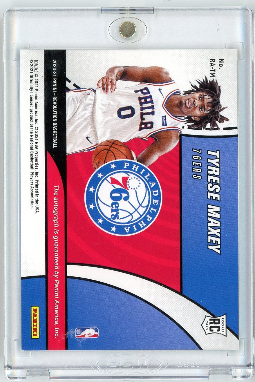 2020 Panini Revolution Tyrese Maxey #RA-TM Autograph Rookie RC Basketball Card