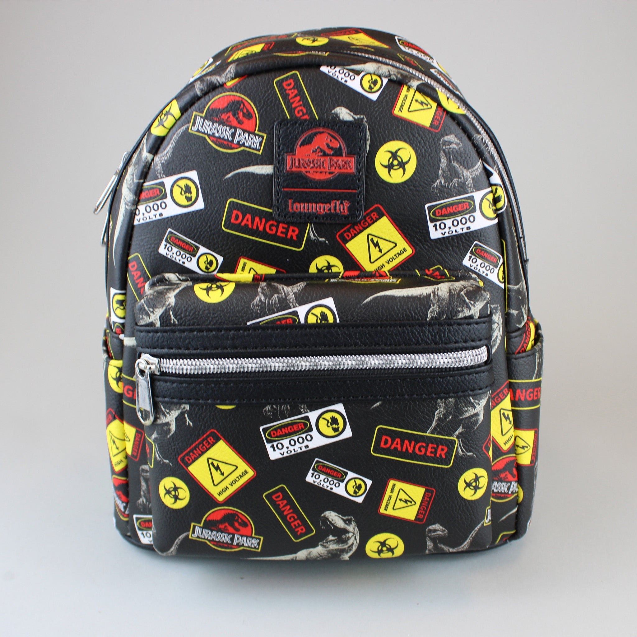 *CLEARANCE* Jurassic Park Warning Signs Mini Backpack by LoungeFly