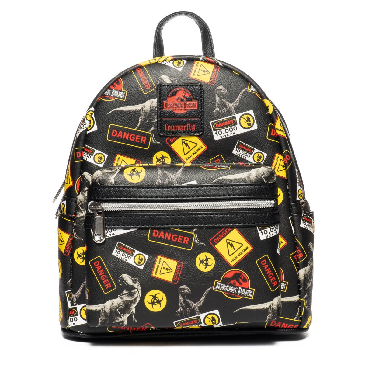*CLEARANCE* Jurassic Park Warning Signs Mini Backpack by LoungeFly