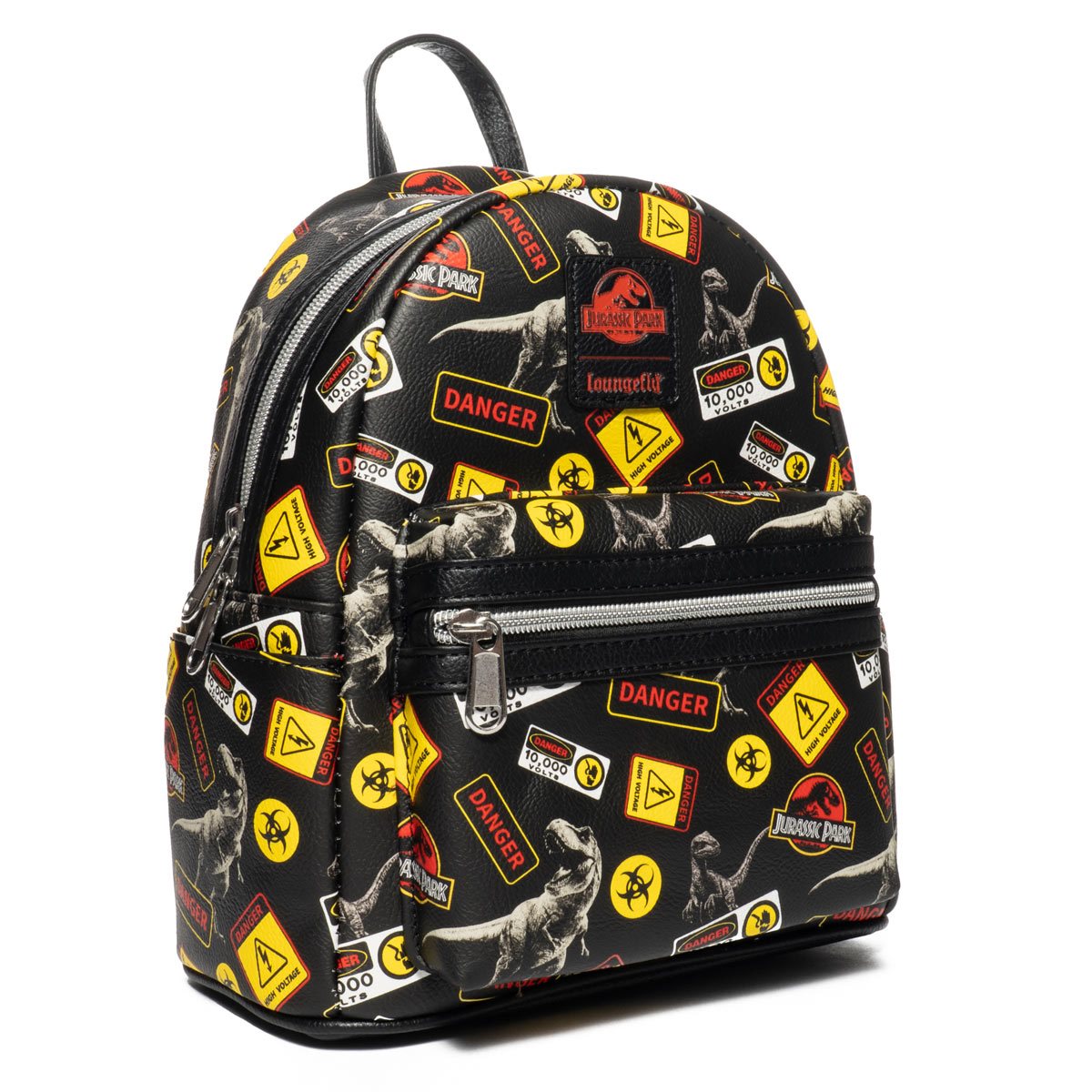 *CLEARANCE* Jurassic Park Warning Signs Mini Backpack by LoungeFly