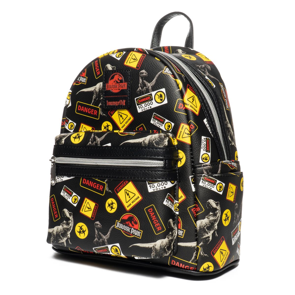 *CLEARANCE* Jurassic Park Warning Signs Mini Backpack by LoungeFly