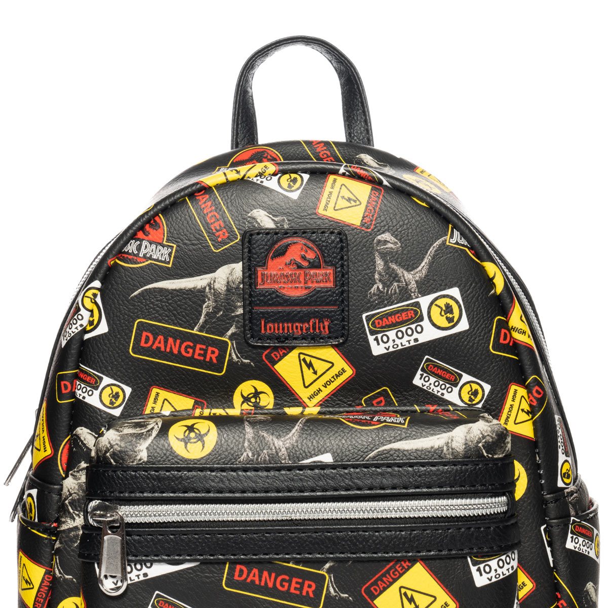 *CLEARANCE* Jurassic Park Warning Signs Mini Backpack by LoungeFly