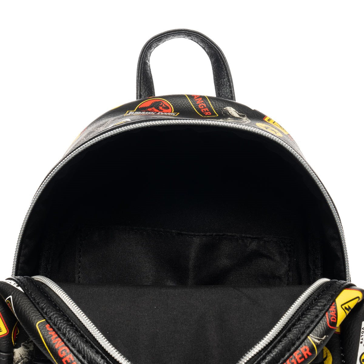 *CLEARANCE* Jurassic Park Warning Signs Mini Backpack by LoungeFly