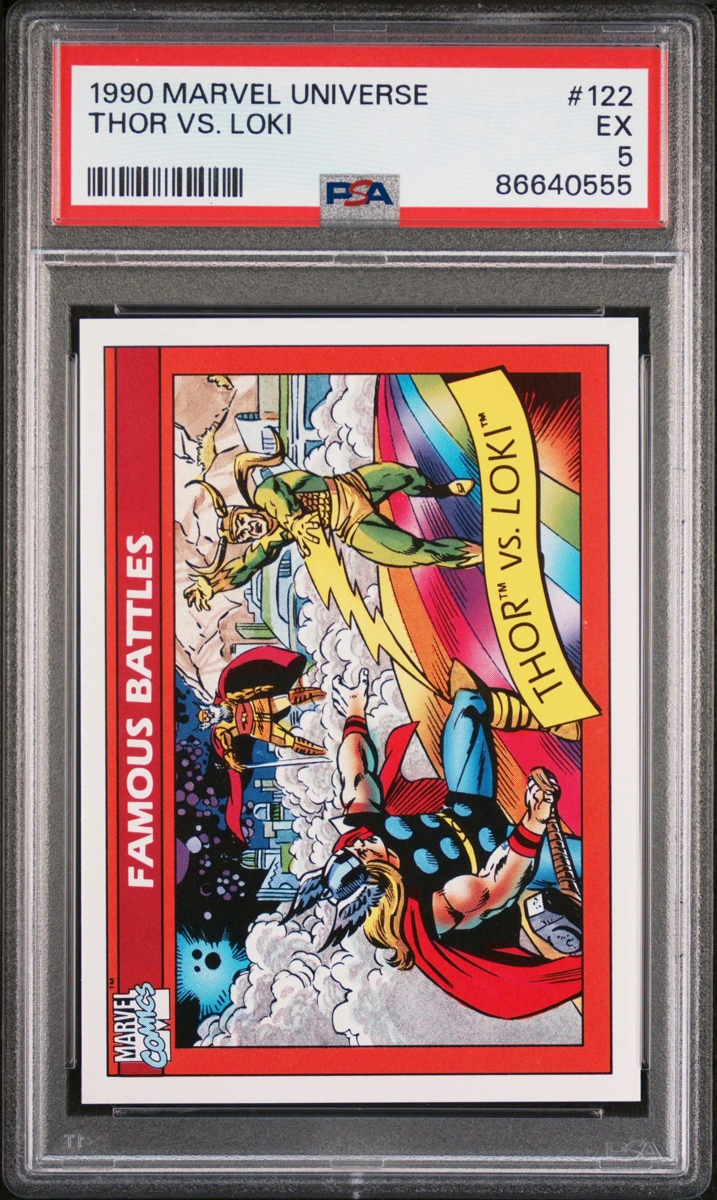 1990 MARVEL UNIVERSE THOR VS. LOKI  #122 - PSA 5