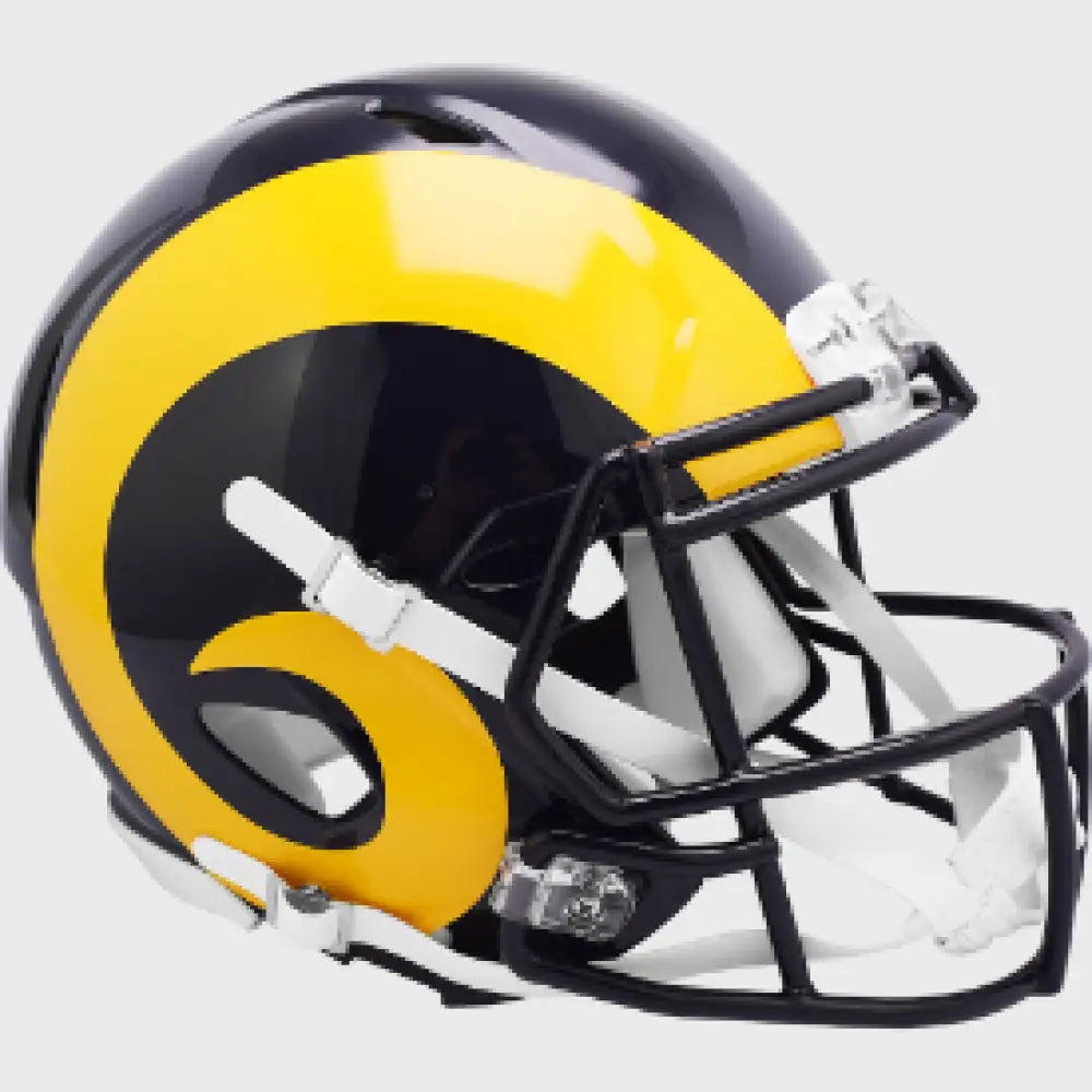 Los Angeles (St. Louis) Rams Full Size Authentic 1981 to 1999 Speed Throwback Football Helmet - NFL