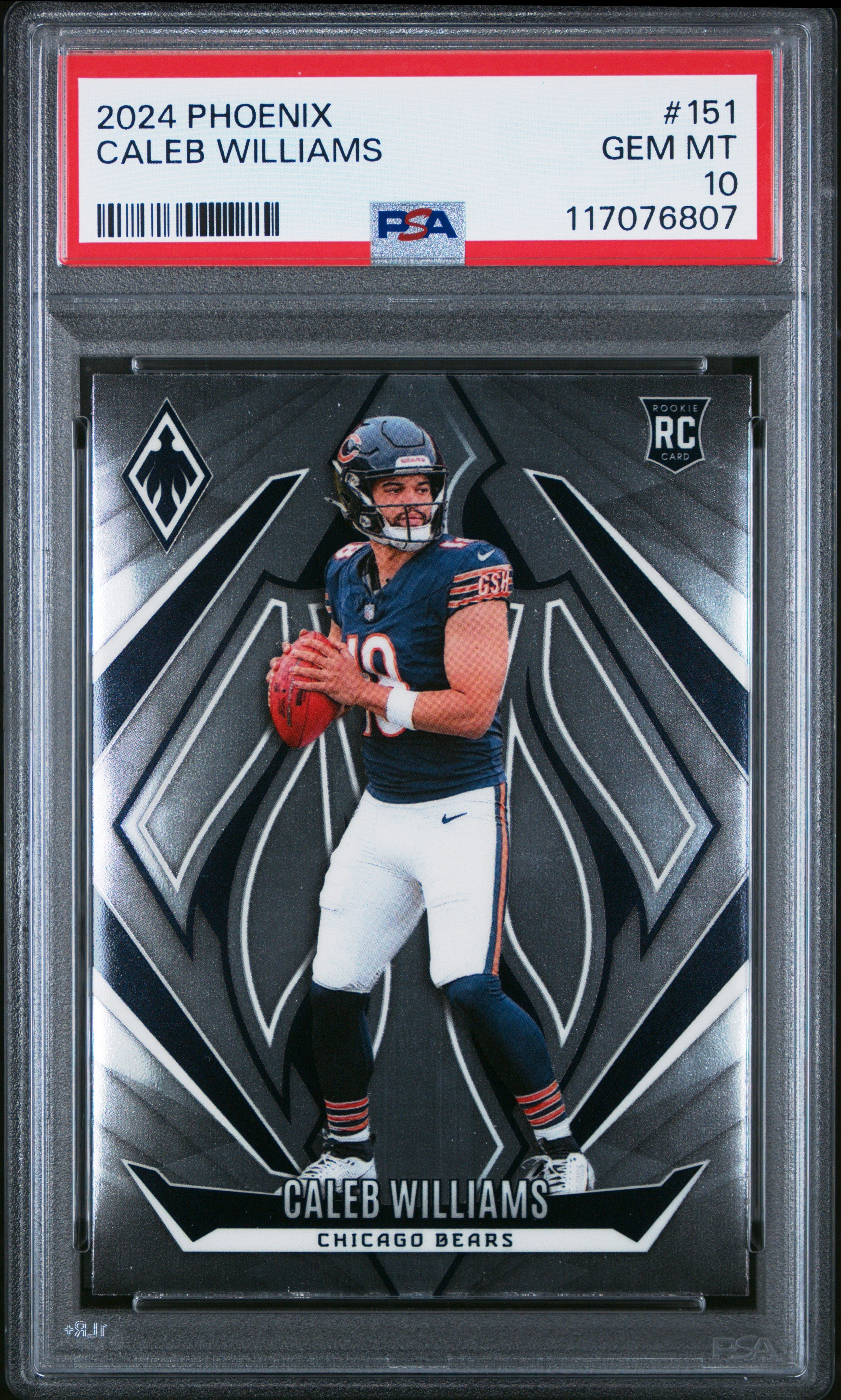 Graded 2024 Panini Phoenix Caleb Williams #151 Rookie RC Football Card PSA 10 Gem Mint