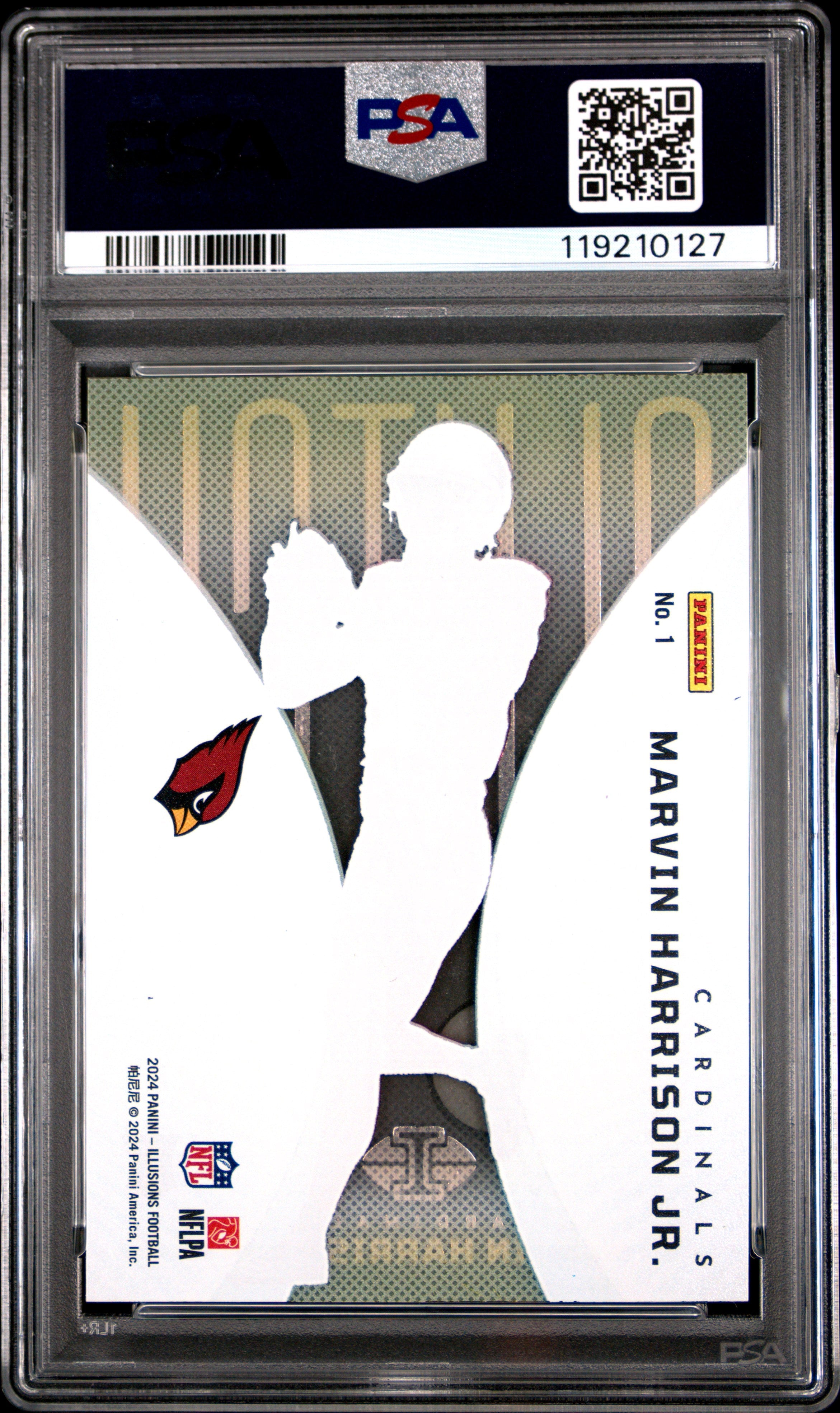 Graded 2024 Panini Illusions Marvin Harrison Jr #1 Clutch Rookie RC Football Card PSA 10 Gem Mint