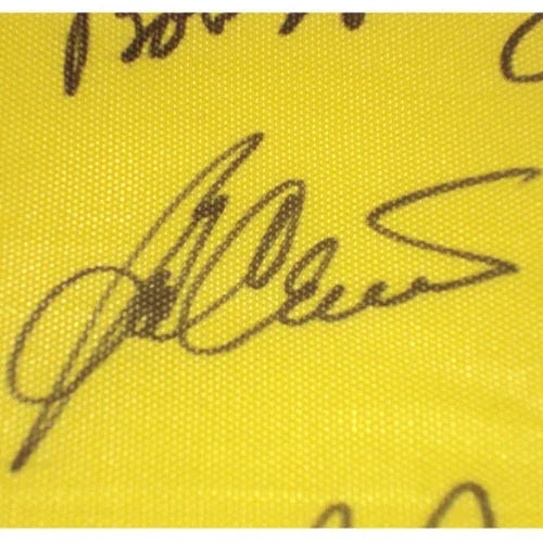 Masters Golf Pin Flag Autographed by 16 Former Champions #18