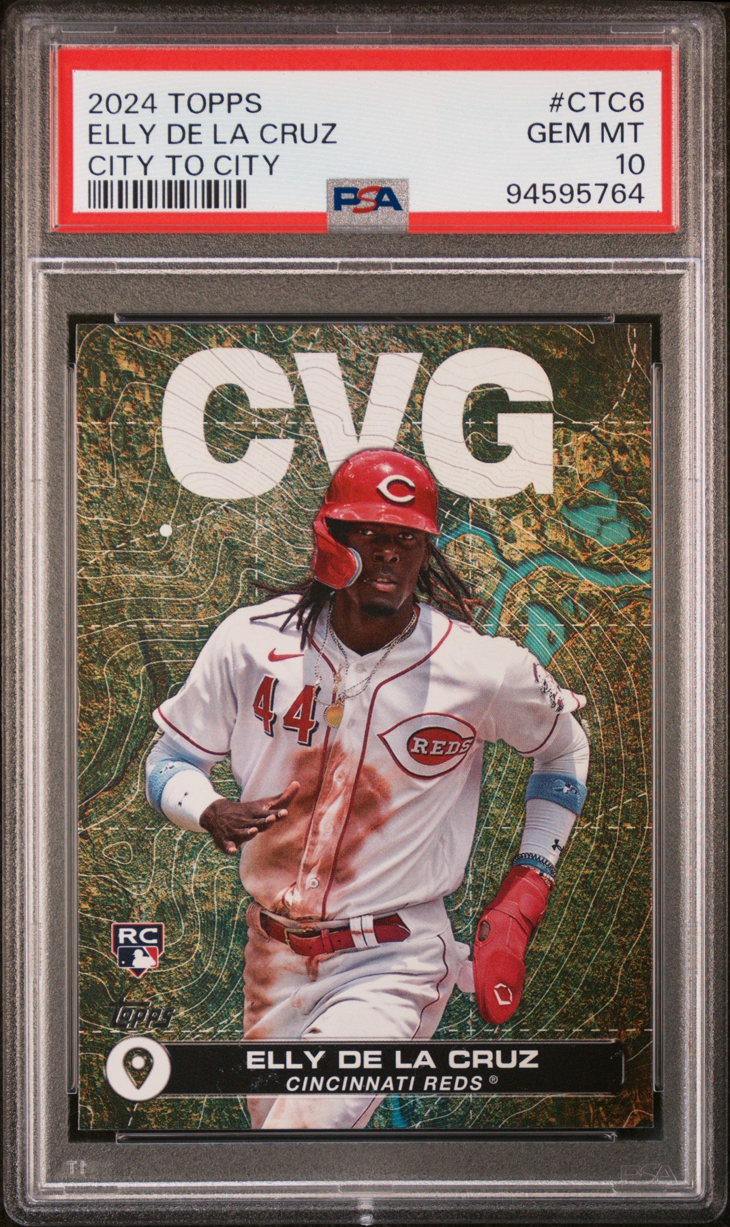 Graded 2024 Topps Elly De La Cruz #CTC6 City to City Rookie RC Baseball Card PSA 10 Gem Mint