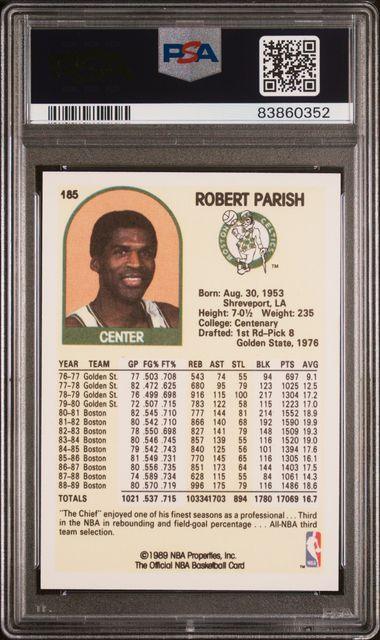 Graded 1989 Hoops Robert Parish #185 Basketball Card PSA 10 Gem Mint