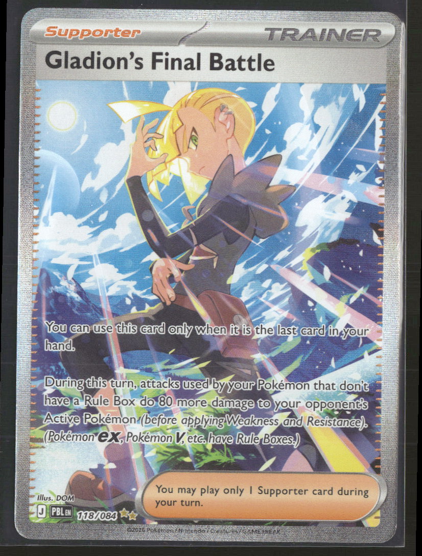 Gladion?s Final Battle - Pitch Black - 118/084 - Near Mint