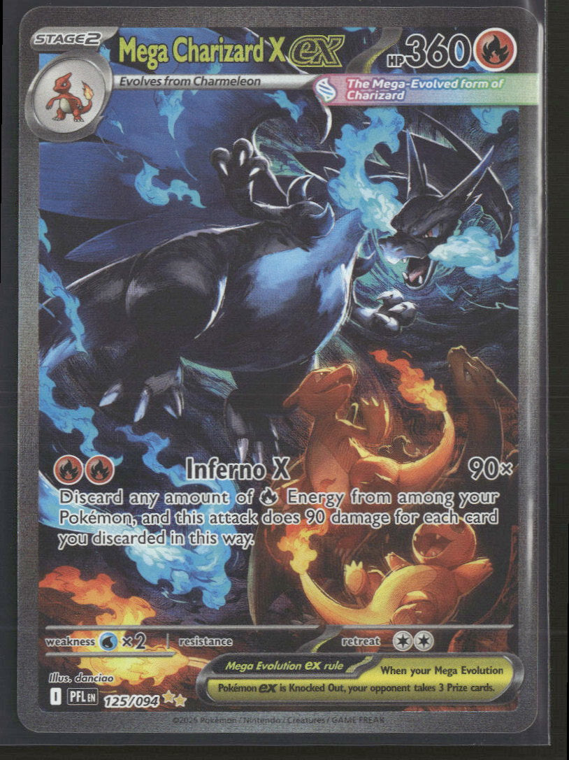 Mega Charizard X ex - Phantasmal Flames - 125/094 - Near Mint