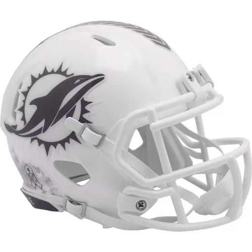 Miami Dolphins NFL Mini Speed Football Helmet SALUTE TO SERVICE 3