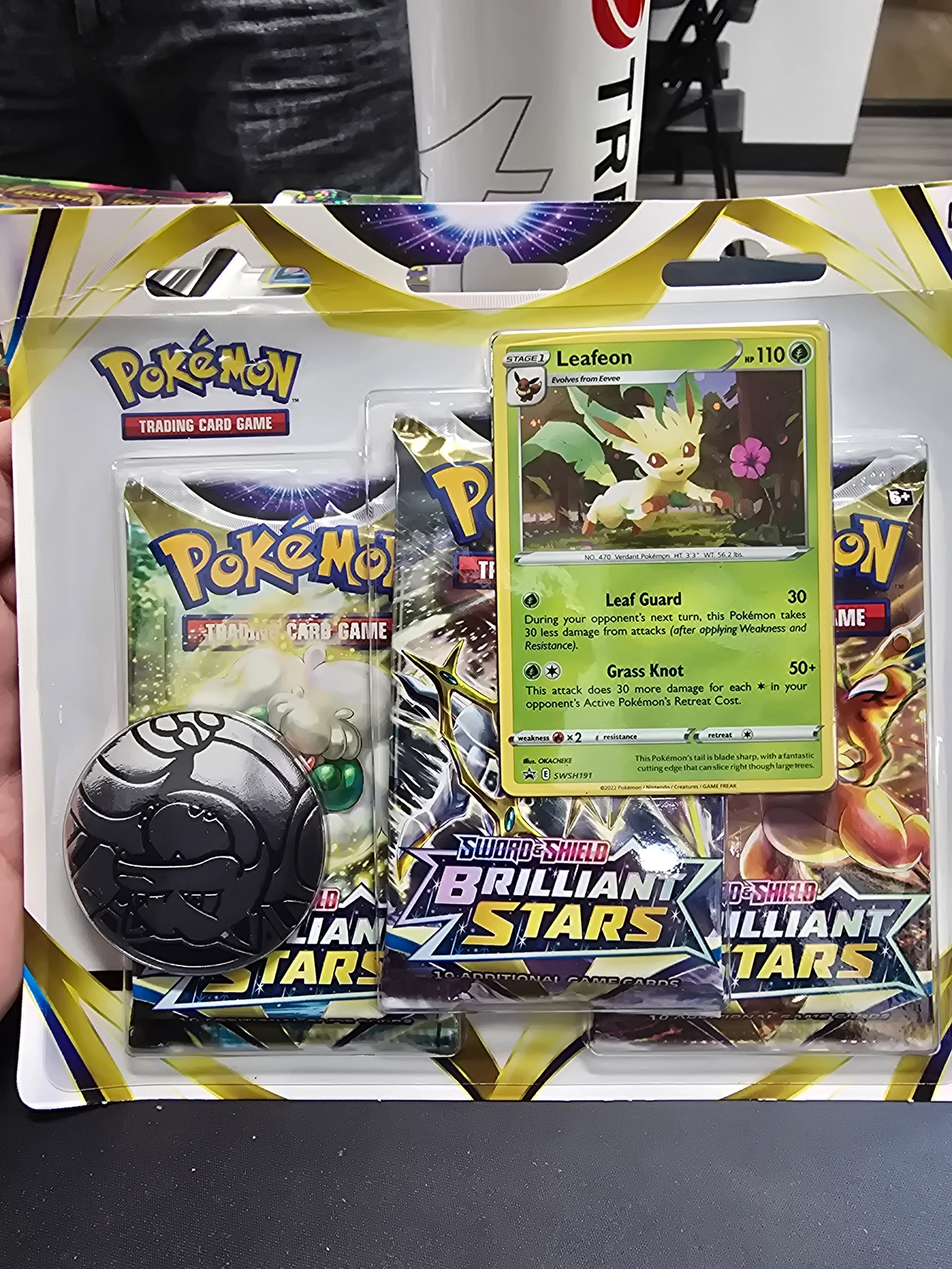 Sword & Shield: Brilliant Stars - 3-Pack Blister (Leafeon)