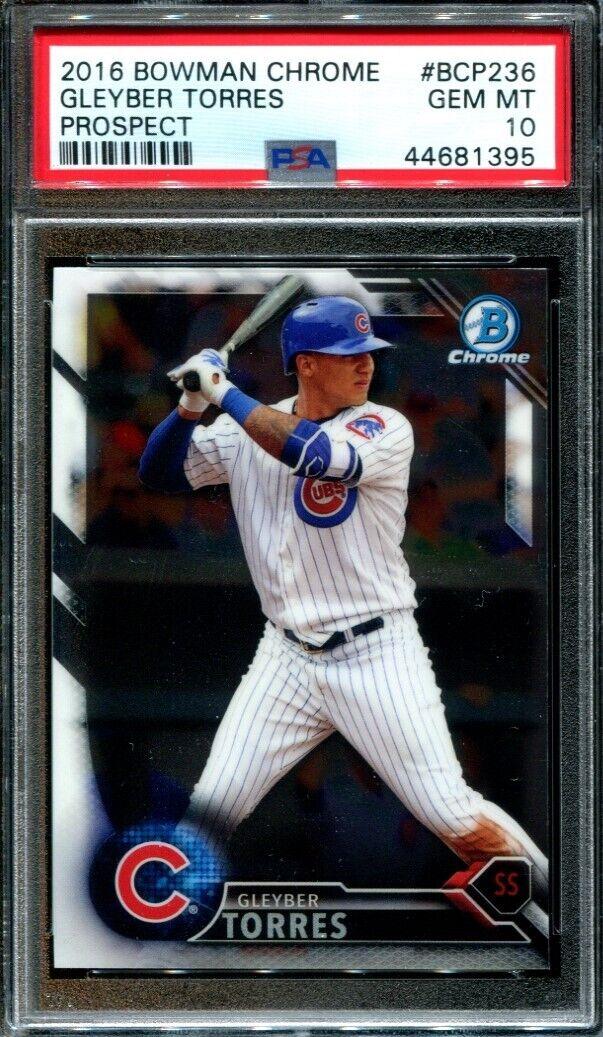 Graded 2016 Topps Bowmans Best Gleyber Torres #BCP236 Prospect Rookie RC Baseball Card PSA 10 Gem Mint
