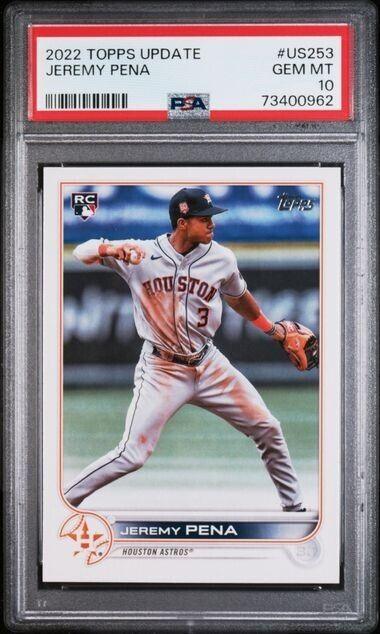 Graded 2022 Topps Update Jeremy Pena #US253 Rookie RC Baseball Card PSA 10 Gem Mint