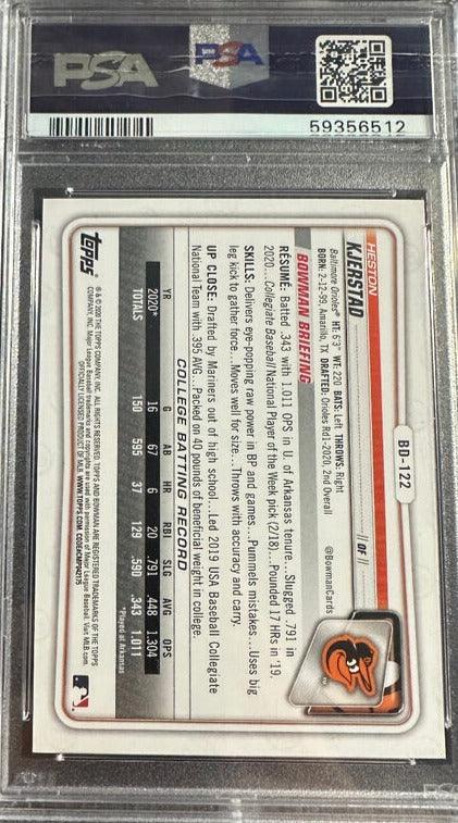 Graded 2020 Topps Bowman Draft Heston Kjerstad #BD122 Rookie RC Baseball Card PSA 10 Gem Mint