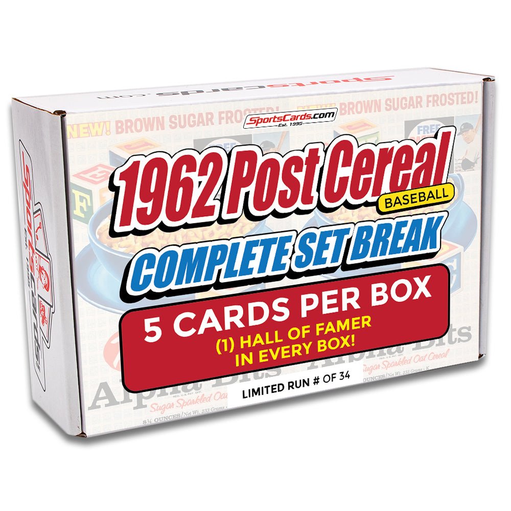 1962 POST CEREAL BASEBALL COMPLETE SET BREAK - 5 CARDS PER BOX! 1 HOFER PER BOX!