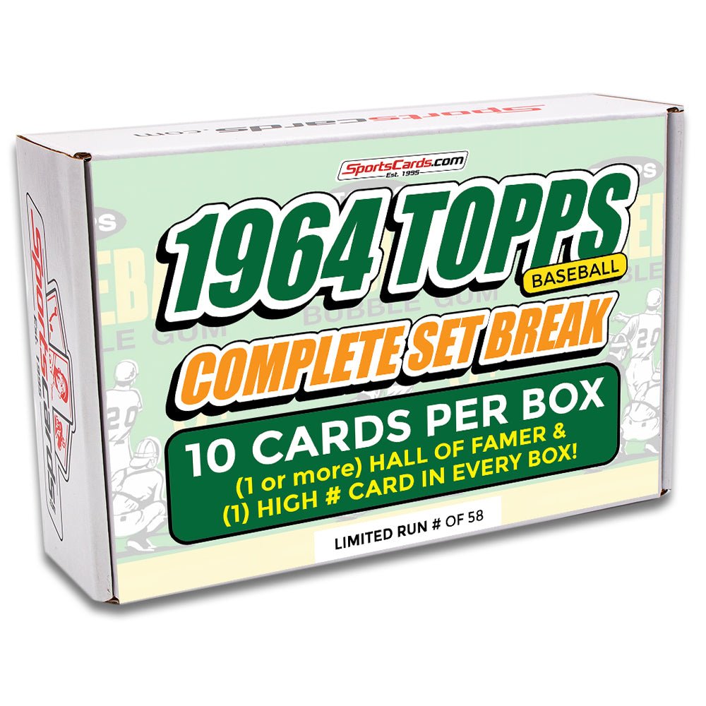 1964 TOPPS BASEBALL COMPLETE SET BREAK - 10 CARDS PER BOX! INCLUDES 1 OR MORE HOFER AND HIGH NUMBER CARD!