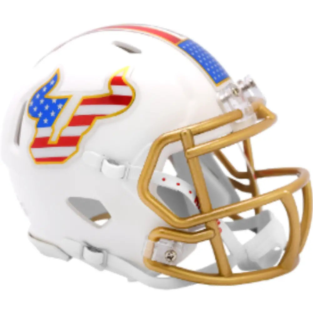 South Florida Bulls NCAA Mini Speed Football Helmet Stars & Stripes - NCAA