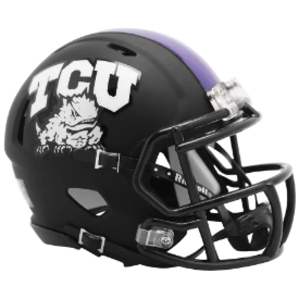 TCU Horned Frogs Full Size Speed Replica Football Helmet Matte Black - NCAA