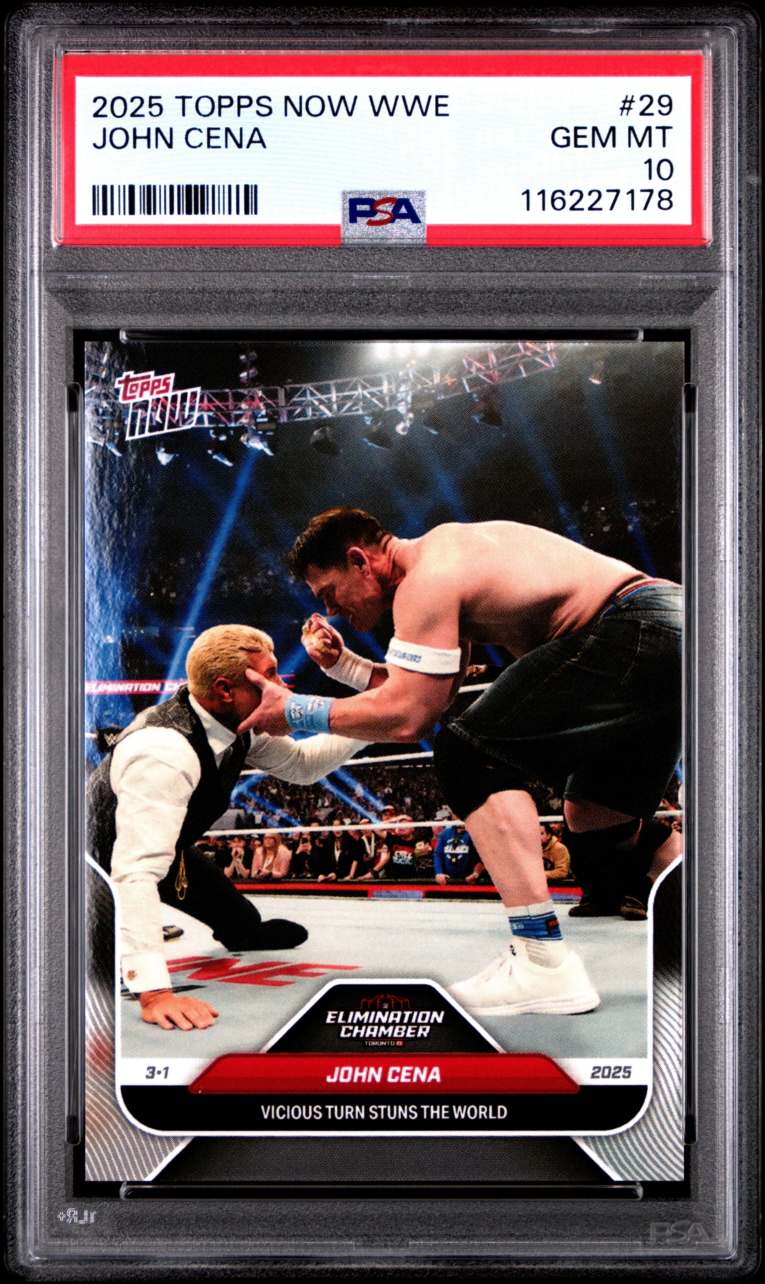 Graded 2025 Topps Now WWE John Cena #29 Wrestling Card PSA 10 Gem Mint