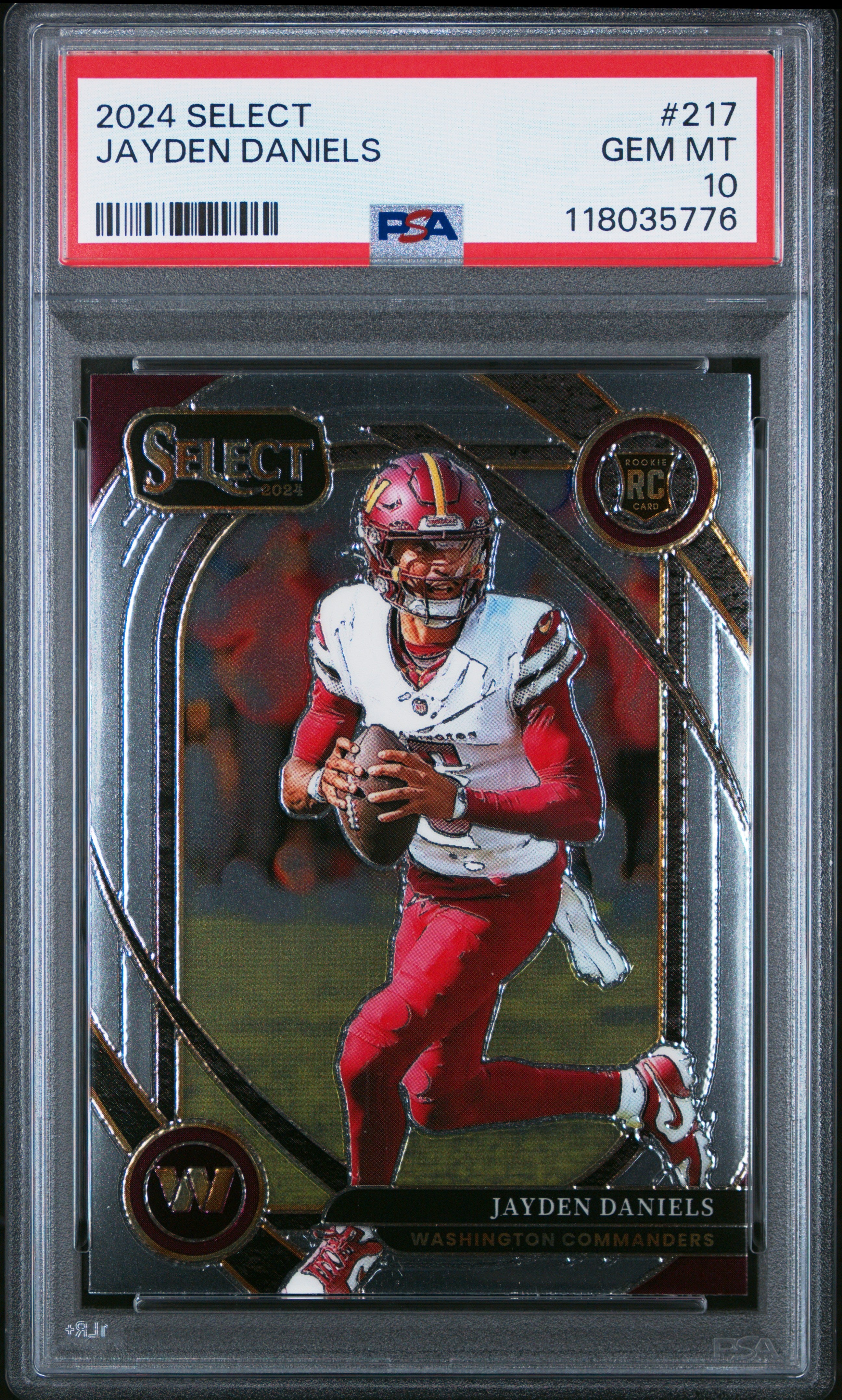 Graded 2024 Panini Select Jayden Daniels #217 Rookie RC Football Card PSA 10 Gem Mint