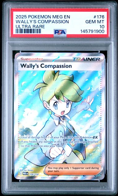 2025 POKEMON MEG EN-MEGA EVOLUTION #176 WALLY'S COMPASSION ULTRA RARE PSA GEM MT 10