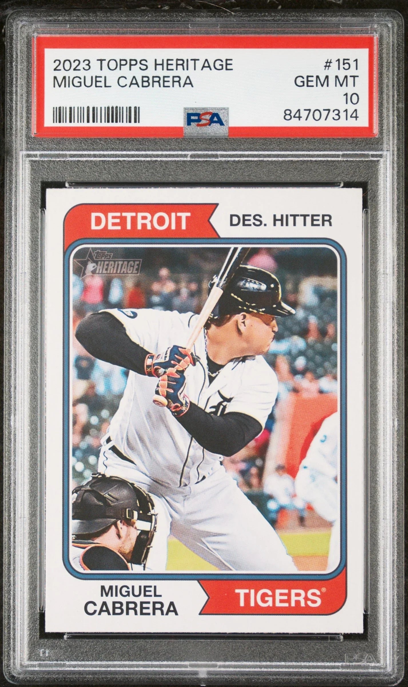 2023 TOPPS HERITAGE MIGUEL CABRERA  #151 - PSA 10
